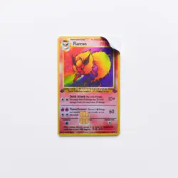 Flareon 1st Edition Holo Credit/Debit Card Skin - Premium Sticker for Small Chip - Image 3