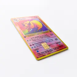 Flareon 1st Edition Holo Credit/Debit Card Skin - Premium Sticker for Small Chip - Image 4