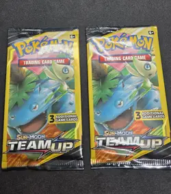 Pokemon Sun & Moon Team Up Booster Packs x2 - 3 Cards Venusaur Celebi - Image 1