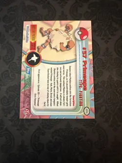 Primeape #57 Blue Logo Topps Holo Foil TV Animation Pokemon Card - Image 2