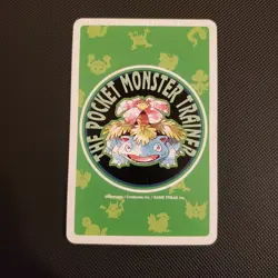 Bulbasaur Ace of Diamonds Poker Card - Green Deck 1996 #001 - Image 3