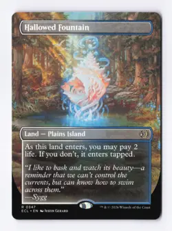 Hallowed Fountain (Borderless) 0347 (R) MTG Lorwyn Eclipsed (ECL) - Image 1