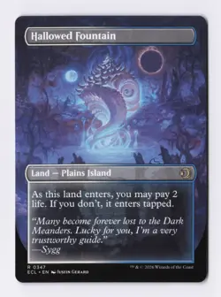 Hallowed Fountain (Borderless) 0347 (R) MTG Lorwyn Eclipsed (ECL) - Image 2
