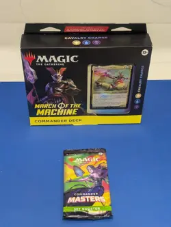 MTG March of The Machine Commander Deck Calvary Charge Plus CM set booster pack - Image 1