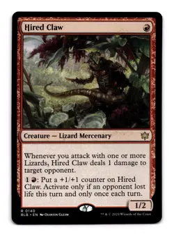 Hired Claw - 140 BLB: Bloomburrow R Normal NM - Image 1