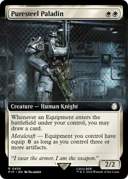 Puresteel Paladin (Extended Art) - Universes Beyond: Fallout (PIP) - Image 1