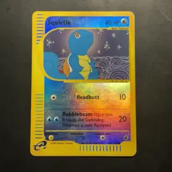Pokemon Vintage Reverse Holo Squirtle 132/165 Expedition E-Reader Wotc 2002 - Image 1