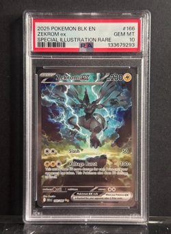 Pokemon Zekrom ex Full Art 166/086 2025 Black Bolt PSA10 - Image 1