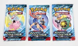 Pokemon TCG JOURNEY TOGETHER BOOSTER PACK LOT OF 3 Factory Sealed Heavy Weighed - Image 1