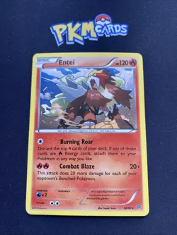 Pokemon TCG Entei Ancient Origins 14/98 Cosmos Holo Rare LP. - Image 1