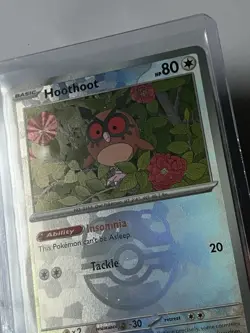 Pokemon TCG Prismatic Evolutions Hoothoot Masterball Reverse Holo PRE 077/131 NM - Image 3