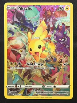 2023 POKEMON SWORD & SHIELD CROWN ZENITH 160/159 FULL ART PIKACHU NEAR MINT/NM - Image 1