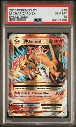 2016 POKEMON XY EVOLUTIONS #13 M CHARIZARD EX PSA 10 - Image 1