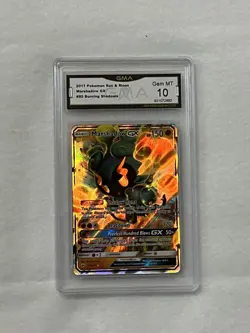 2017 POKEMON SUN & MOON MARSHADOW GX #80 BURNING SHADOW FULL ART HOLO Graded 10 - Image 1