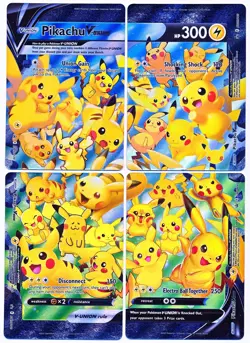 Sword & Shield Black Star Promos Pikachu V-Union Set of 4 #SWSH139-142 - LP - Image 1