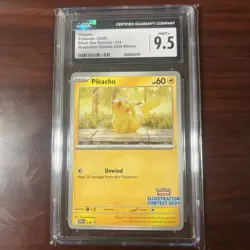2025 Pokemon Pikachu Black Star Promo Illustration Contest 2024 SVP 214 CGC 9.5 - Image 1