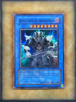 Yugioh Demise, King of Armageddon SOI-EN035 Super Rare 1st Ed NM - Image 1
