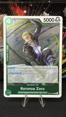 Roronoa Zoro OP13-037 Carrying On His Will R One Piece TCG - Image 1