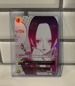 One Piece TCG OP14-118 ALT ART You'll Frighten Me...The Azure Sea's Seven SP Boa - Image 1