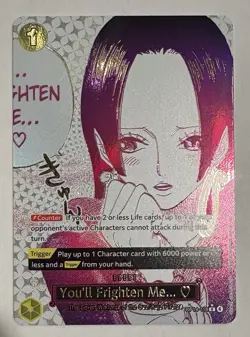 One Piece TCG OP14-118 ALT ART You'll Frighten Me...The Azure Sea's Seven SP Boa - Image 3