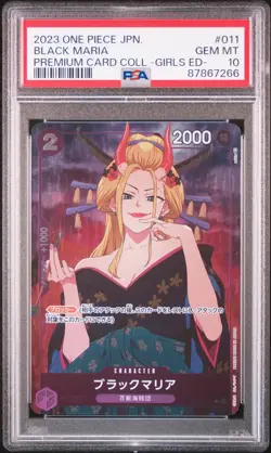 PSA 10 MINT JAPANESE ONE PIECE 2023 BLACK MARIA ST04-011 COLL GIRLS EDITION MQ - Image 1