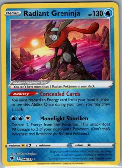 Radiant Greninja 046/189 SWSH10: Astral Radiance - Pokemon Card - NM - Image 1