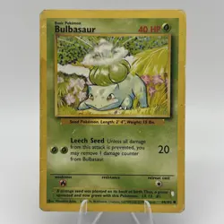 BULBASAUR - Base Set - 44/102 - Common - Pokemon Card - Unlimited Edition - MP - Image 1
