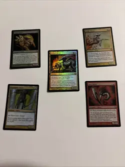 Lot Of 5 Foil Magic The Gathering Sliver Cards All L/P To N/M - Image 1