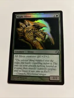 Lot Of 5 Foil Magic The Gathering Sliver Cards All L/P To N/M - Image 2