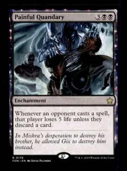 Painful Quandary LP Light Play Magic: The Gathering Foundations MTG [12419] - Image 1