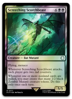 Screeching Scorchbeast (Surge Foil) #577 (NM) Fallout PIP Magic MTG - Image 1