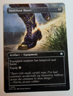 Swiftboot Boots (Borderless) - MtG: Foundations - U - 0355 - Image 1