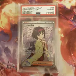 Pokemon TCG Erika's Invitation SR Card 196/165 Japanese 151 PSA 10 GEM MT 2023 - Image 5