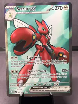 Pokemon TCG Scizor EX #195/162 Full Art Holo Rare Temporal Forces LP - Image 1