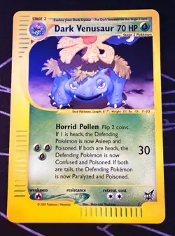 Pokemon TCG Best of Game Black Star Promo #7 Dark Venusaur WOTC 2002 NM - Image 1