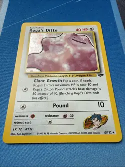 Koga's Ditto HOLO RARE 10/132 Gym Challenge VINTAGE 2000 Pokemon TCG - Image 3