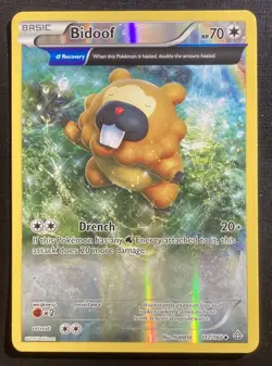 Bidoof 117/160 Pokemon Primal Clash Full Art Reverse holo Uncommon TCG LP - Image 1