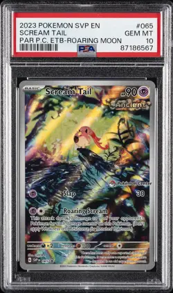 2023 POKEMON PARADOX RIFT POKEMON CENTER ETB PROMO SVP #065 SCREAM TAIL PSA 10 - Image 1