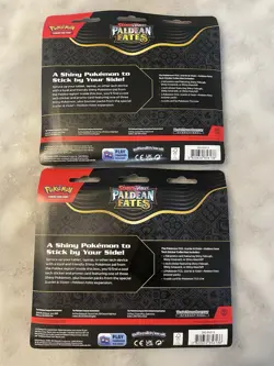2 Pokemon Paldean Fates Sticker Collection & Promo Blister Packs Sealed - Image 2