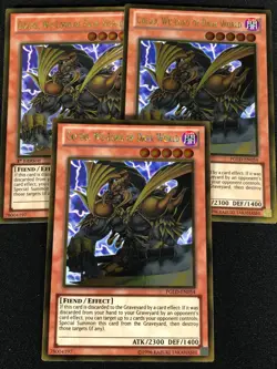 Yugioh Goldd, Wu-Lord of Dark World PGLD-EN054 GOLD x3 (NM) Two are 1st - Image 1