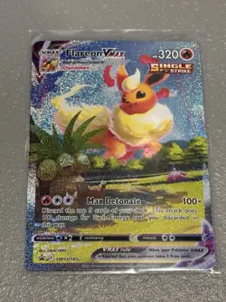 Flareon VMAX SWSH180 SWSH: Sword & Shield Promo Cards Holo Great Condition NM - Image 1