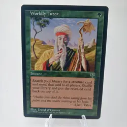 Worldly Tutor Mirage Card LP Condition Instant Card MTG Magic The Gathering - Image 1