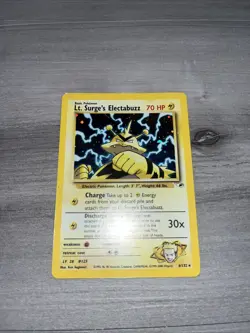 Pokemon TCG Lt. Surge's Electabuzz Holo Rare Card 06/132 Gym Heroes - Image 2