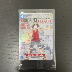 One Piece Monkey.D.Luffy US College Basketball Promo Card Rutgers SGA - Image 1