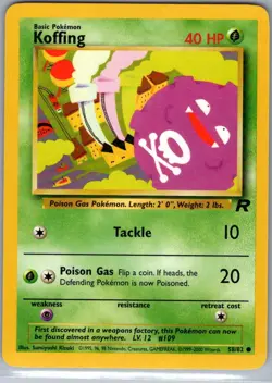 Koffing 58/82 Non Holo Team Rocket - Pokemon Card - NM - Image 1