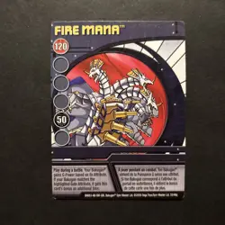 Bakugan FIRE MANA Blue Ability Card 2009 BA663-AB-SM-GBL 33/48q - Image 1