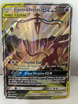 Espeon & Deoxys GX Oversized - (SM Black Star Promo) SM240 Jumbo Cards Holo - Image 1