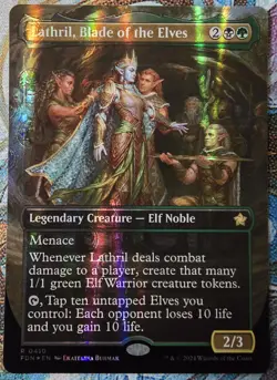 Lathril, Blade of the Elves, Mana Foil, Borderless, MTG Foundations, #410 - Image 1