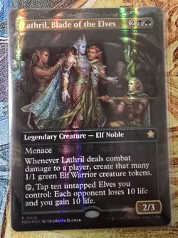 Lathril, Blade of the Elves, Mana Foil, Borderless, MTG Foundations, #410 - Image 4