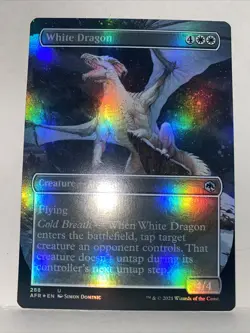 MTG White Dragon Adventures in the Forgotten Realms 288 Borderless Foil NM - Image 2
